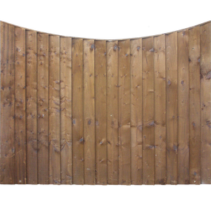 6ft Brown Feather Edge Closeboard Panels - Concave