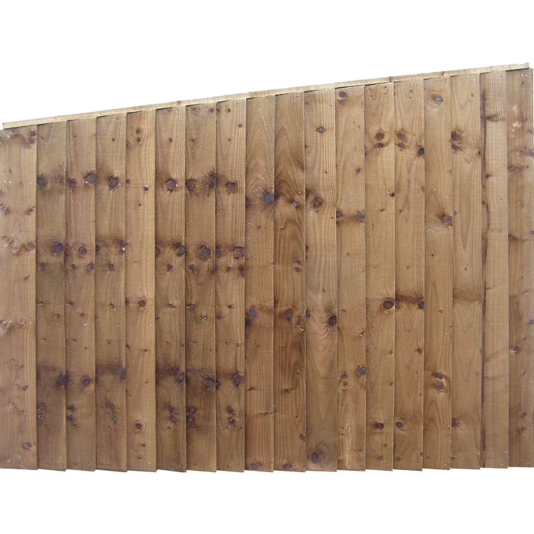 6ft Brown Feather Edge Closeboard Panels - Transitional