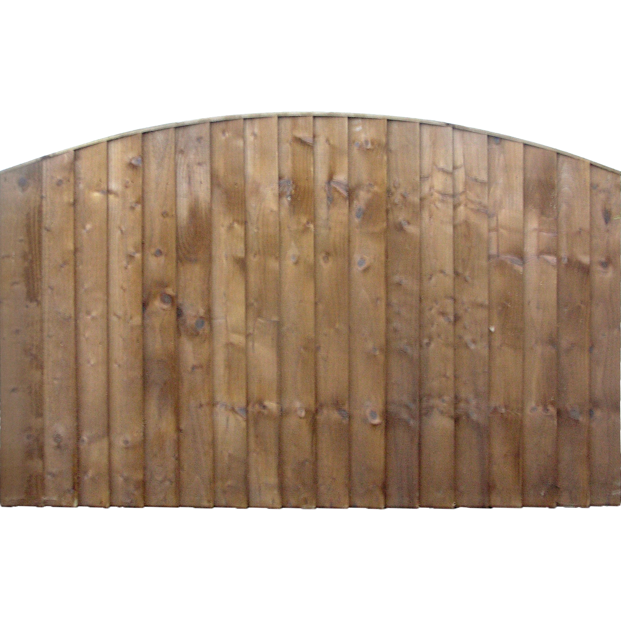 6' Brown Feather Edge Closeboard Panels - Dome Top